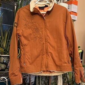 Mountain Hardwear Rust Bomber Jacket with Embroidery